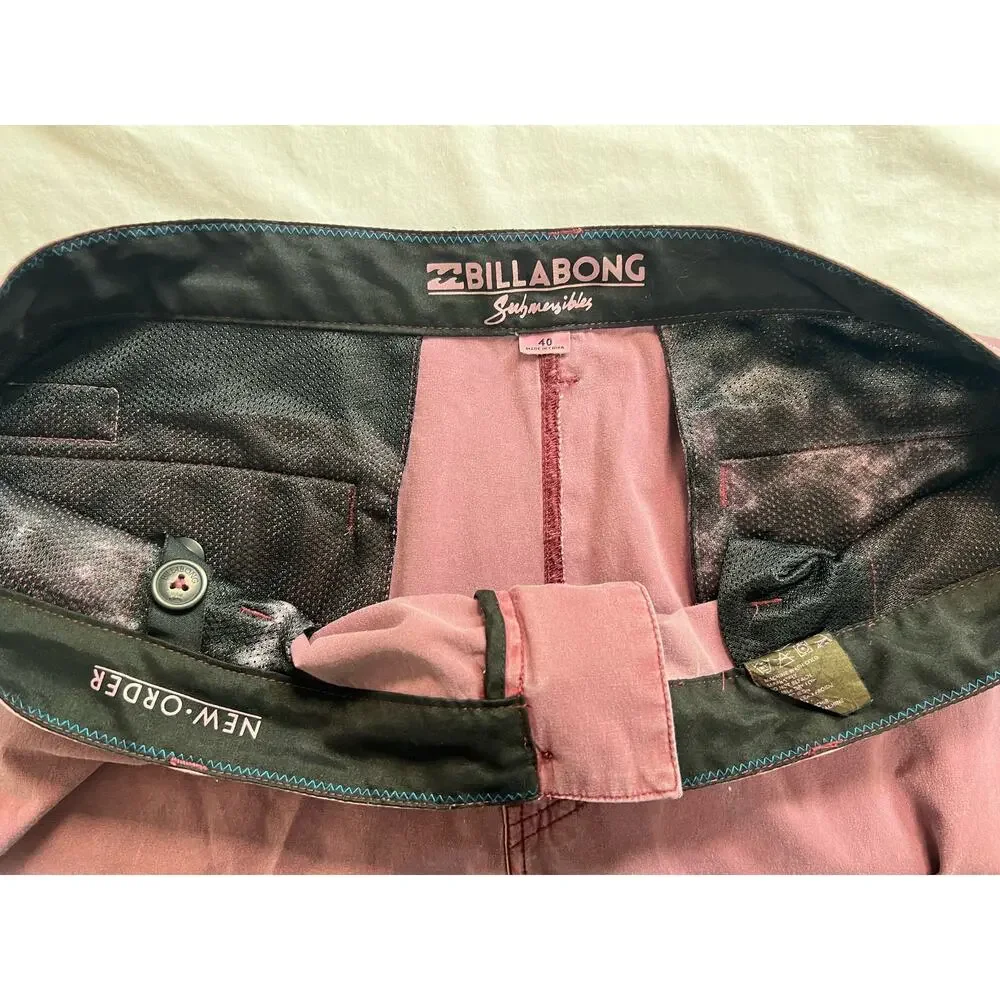 Billabong Shorts Mens SIZE 40 Purple Submersibles New Order Swim Trunks